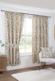 Amaryllis Pencil Pleat, Multi - Ready Made Curtains